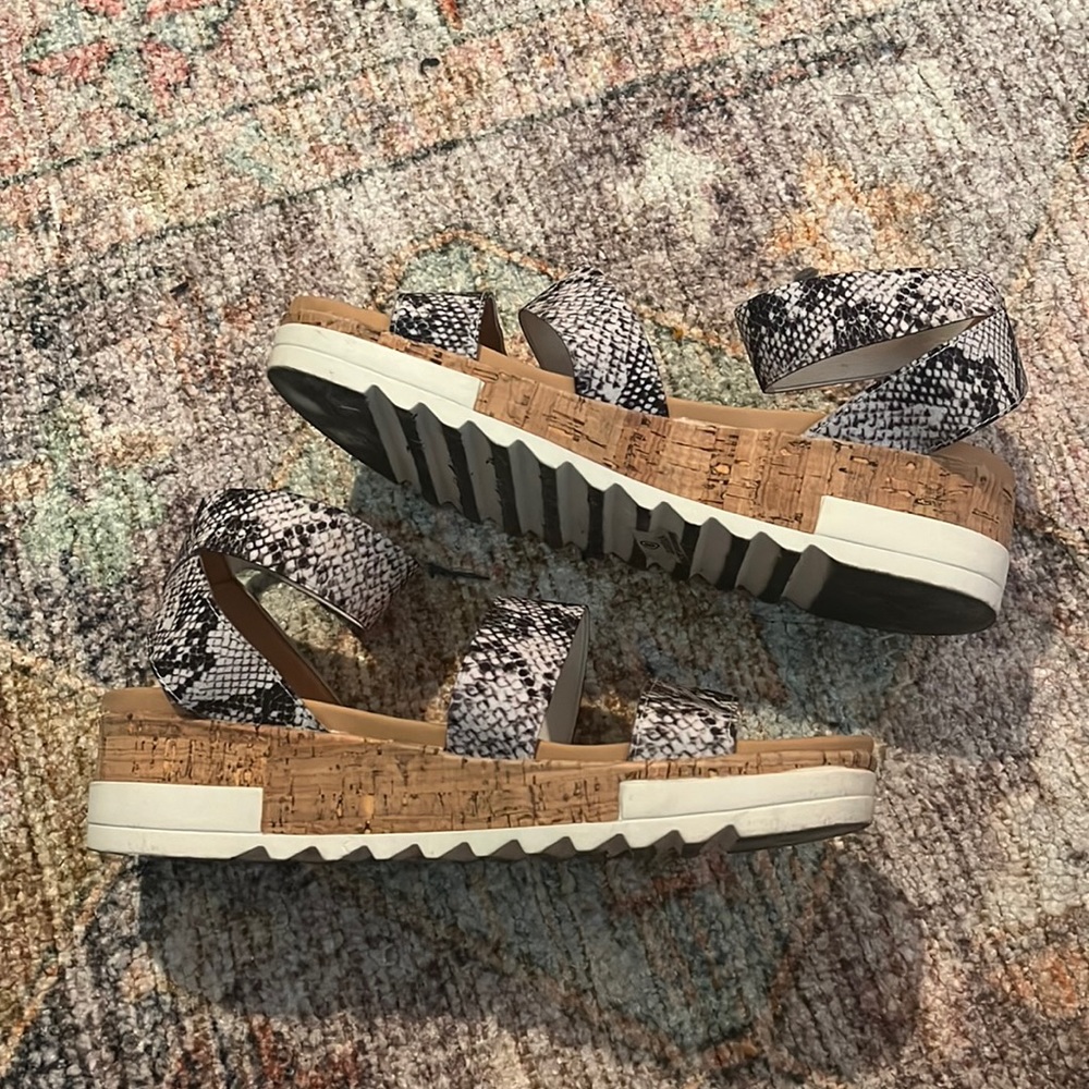 Snake Skin platform sandals